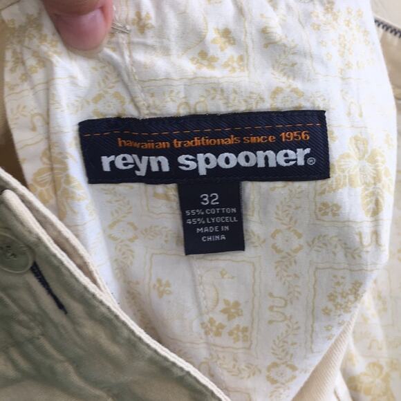 Reyn Spooner flat front chino khaki shorts sz 32 - Picture 4 of 6